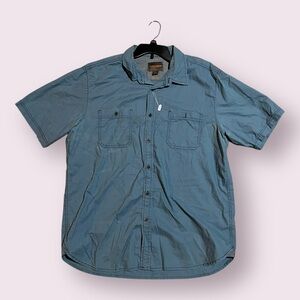Northwest Territories Button Down Short Sleeve Men’s Size XL Blue